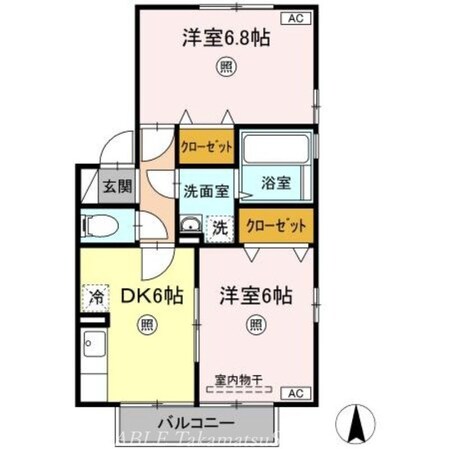 リビングタウン今里　B棟の物件間取画像